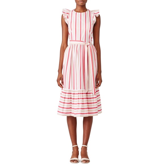 Kate Spade New York Peach Sherbert Midi Dress EUC - Picture 3 of 16